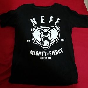 Neff Shirts - Black NEFF Mighty-Fierce Grizzly Bear T-Shirt Neff Shirts - Black NEFF Mighty-Fierce Grizzly Bear T-Shirt